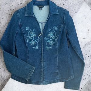 EUC Zip Up Jean Jacket